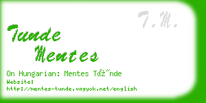 tunde mentes business card